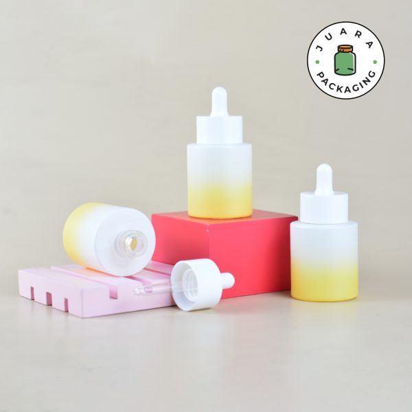 Botol Kaca Gradasi Tutup Putih - 50 ml - Image 2