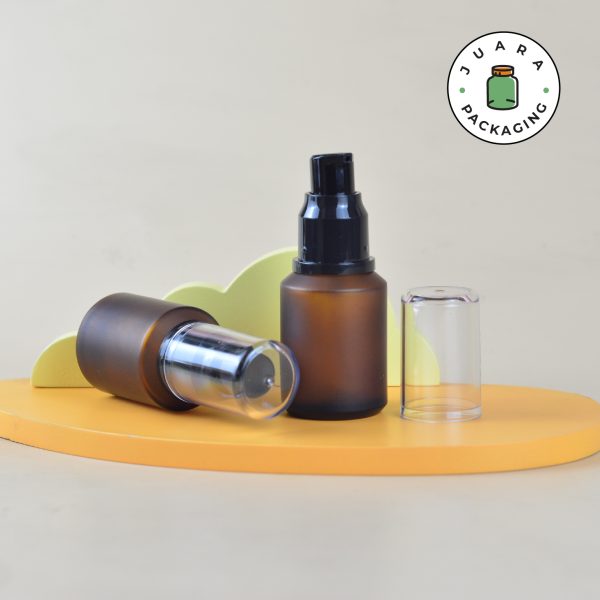 Botol Kaca Pump Amber - 30 ml - Image 5