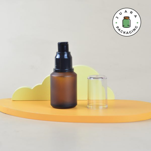 Botol Kaca Pump Amber - 30 ml - Image 2