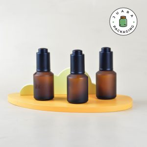 Botol Kaca Pipet Amber Tutup Tekan -  30 ml