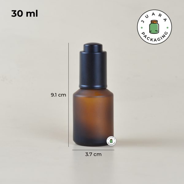 Botol Kaca Pipet Amber Tutup Tekan -  30 ml - Image 3