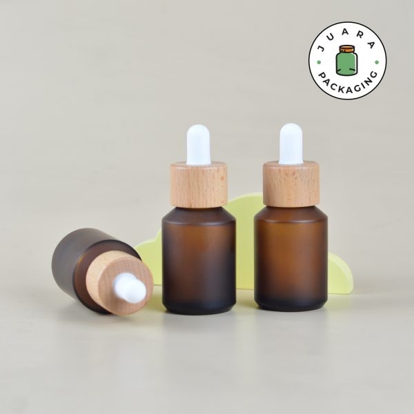 Botol Kaca Amber Leher Miring - 30 ml - Image 4