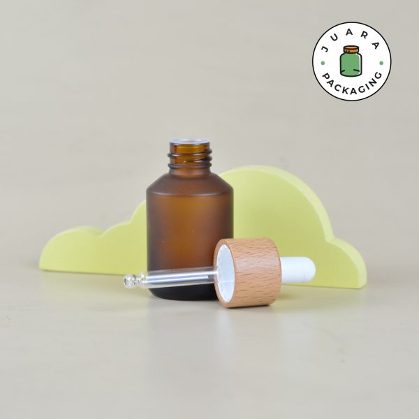Botol Kaca Amber Leher Miring - 30 ml - Image 2