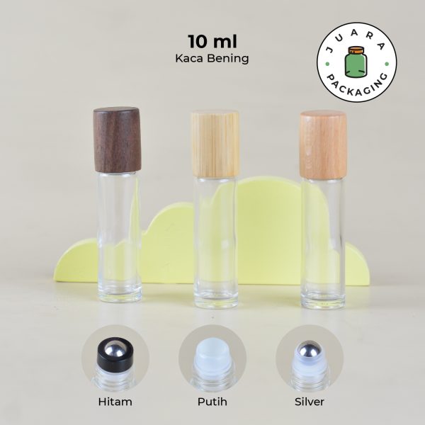 Botol Kaca Roll On Bening - 10 ml