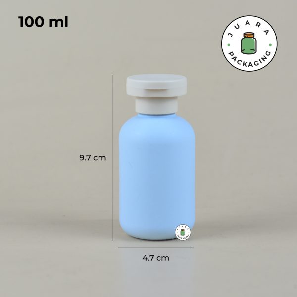 Botol Fliptop Plastik Biru - 100 ml 300 ml 500 ml - Image 4