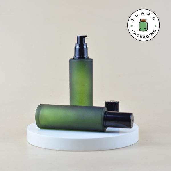Botol Kaca Hijau Pump Hitam - 100 ml - Image 2