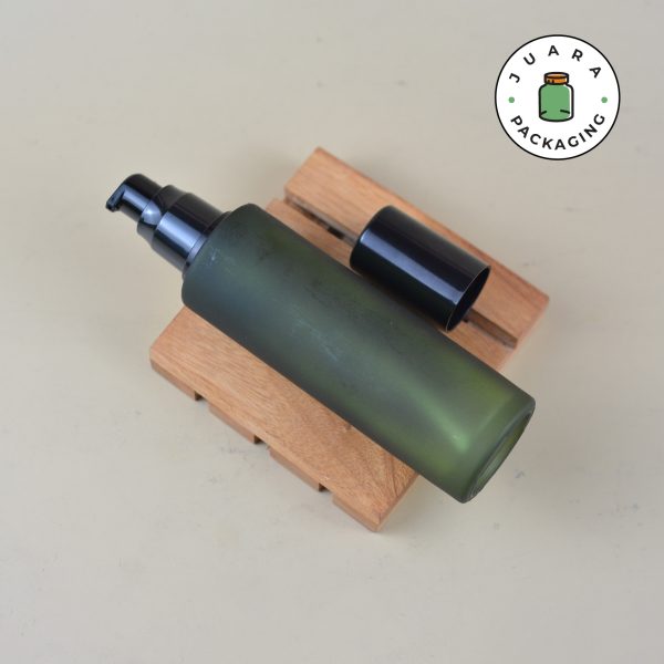 Botol Kaca Hijau Pump Hitam - 100 ml - Image 3