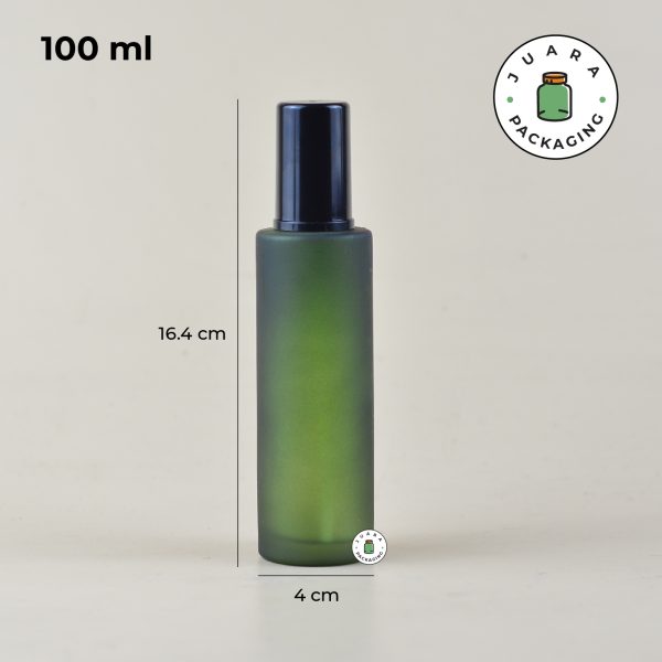 Botol Kaca Hijau Pump Hitam - 100 ml - Image 5