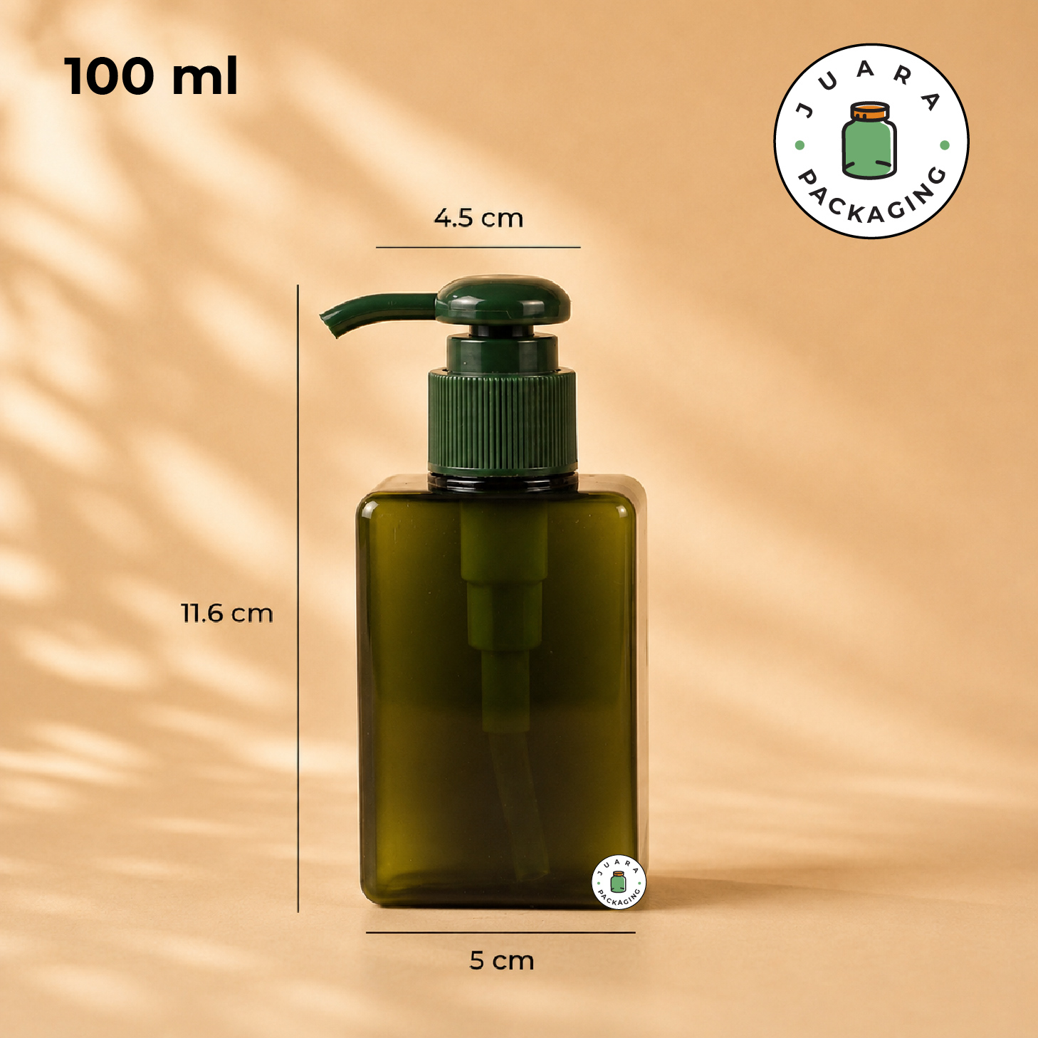 Botol Pump Plastik Kotak - 100 ml - Image 3