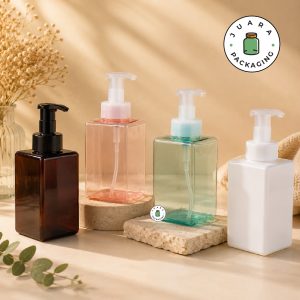 Botol Pump Plastik Kotak - 450 ml