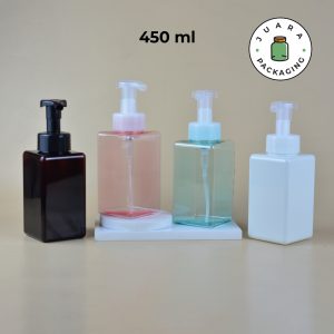 Botol Pump Plastik Kotak - 450 ml