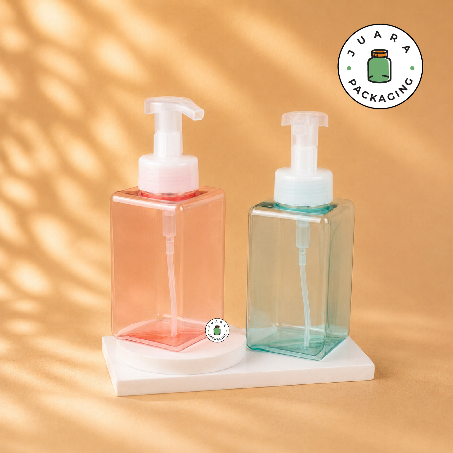 Botol Pump Plastik Kotak - 450 ml - Image 2
