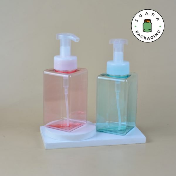 Botol Pump Plastik Kotak - 450 ml - Image 2