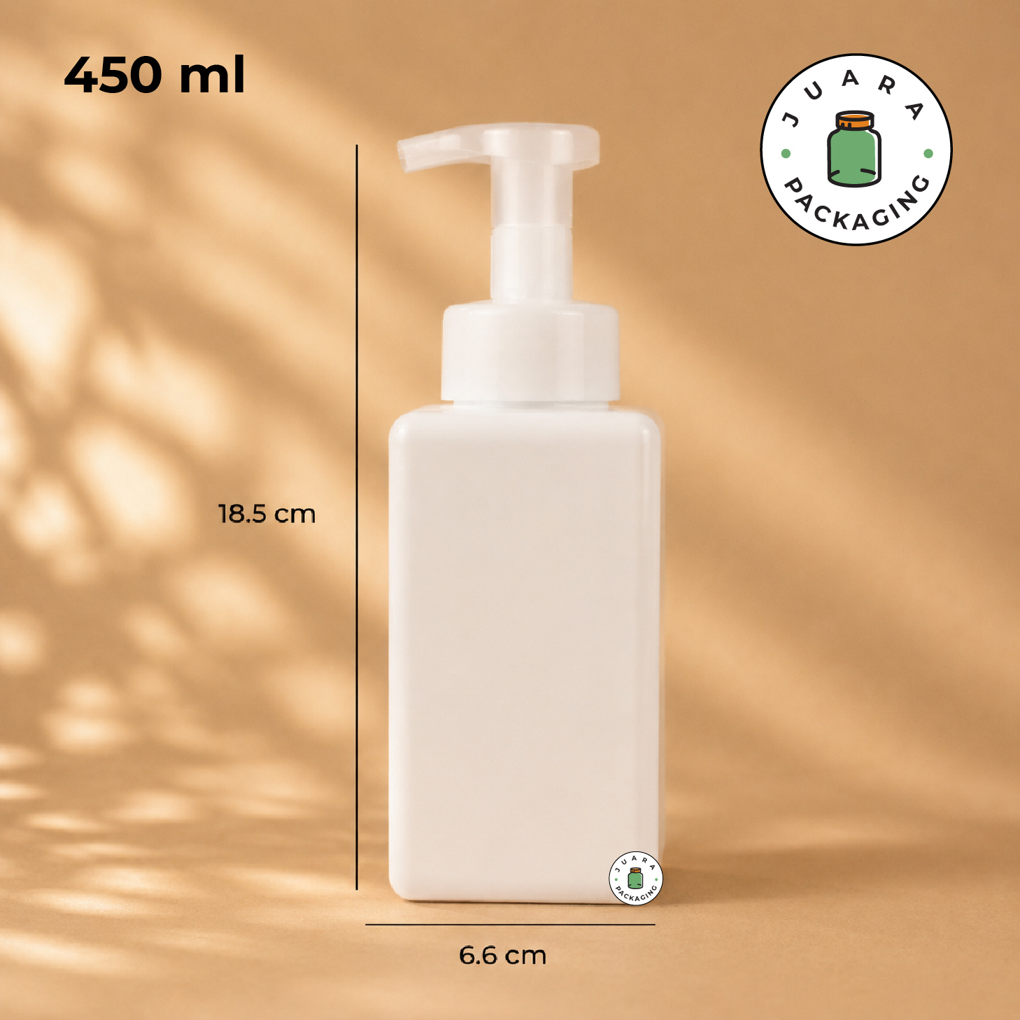 Botol Pump Plastik Kotak - 450 ml - Image 4
