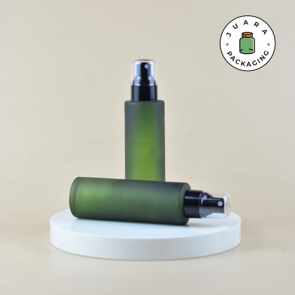 Botol Kaca Hijau Spray Hitam Transparan - 100 ml - Image 2