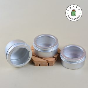 Jar Aluminium Tutup Transparan - 200 ml