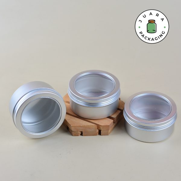 Jar Aluminium Tutup Transparan - 200 ml