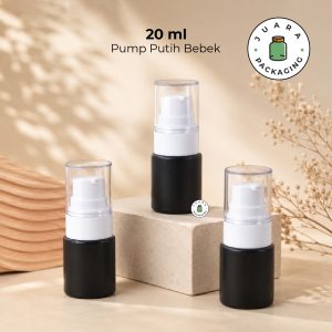 Botol Kaca Hitam Tutup Pump Bebek - 20ml