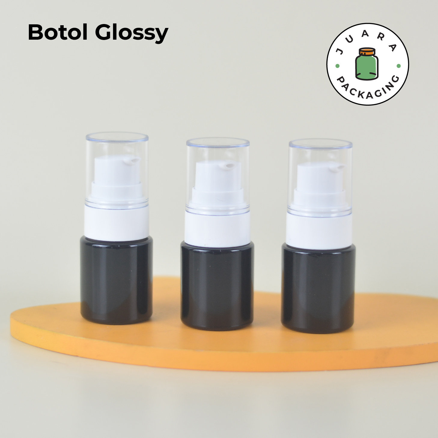 Botol Kaca Hitam Tutup Pump Bebek - 20ml - Image 5