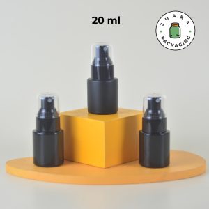 Botol Kaca Hitam Tutup Spray Hitam Transparan - 20ml