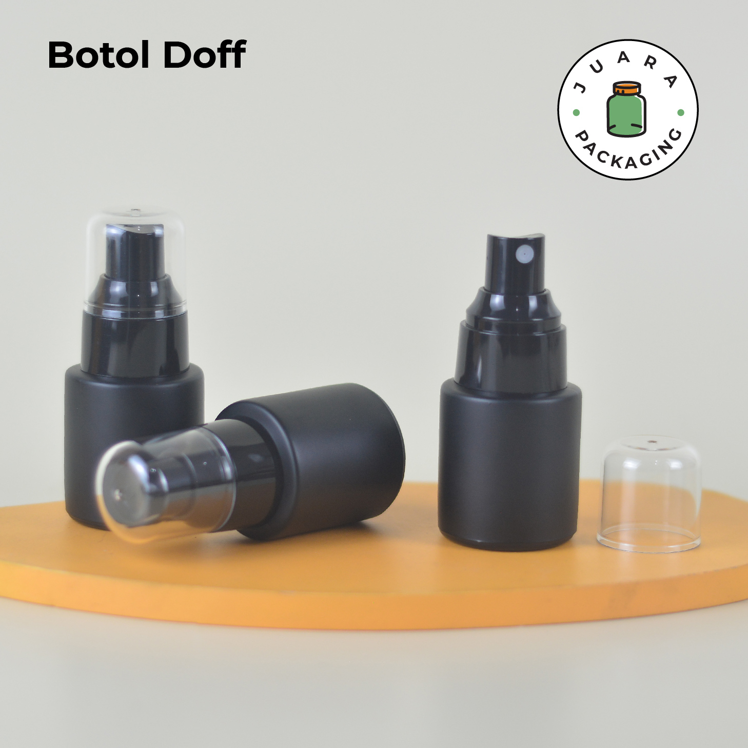 Botol Kaca Hitam Tutup Spray Hitam Transparan - 20ml - Image 3
