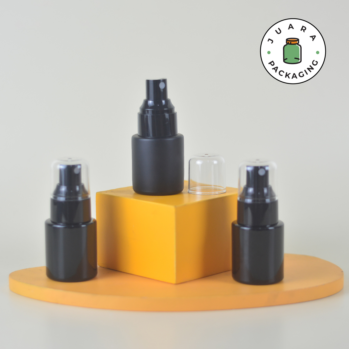 Botol Kaca Hitam Tutup Spray Hitam Transparan - 20ml - Image 7