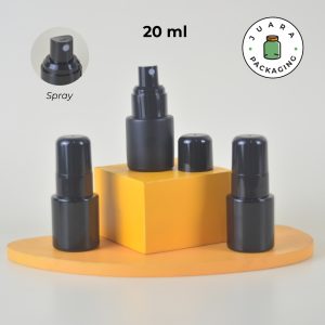 Botol Kaca Hitam Tutup Spray Hitam Tutup Hitam - 20ml