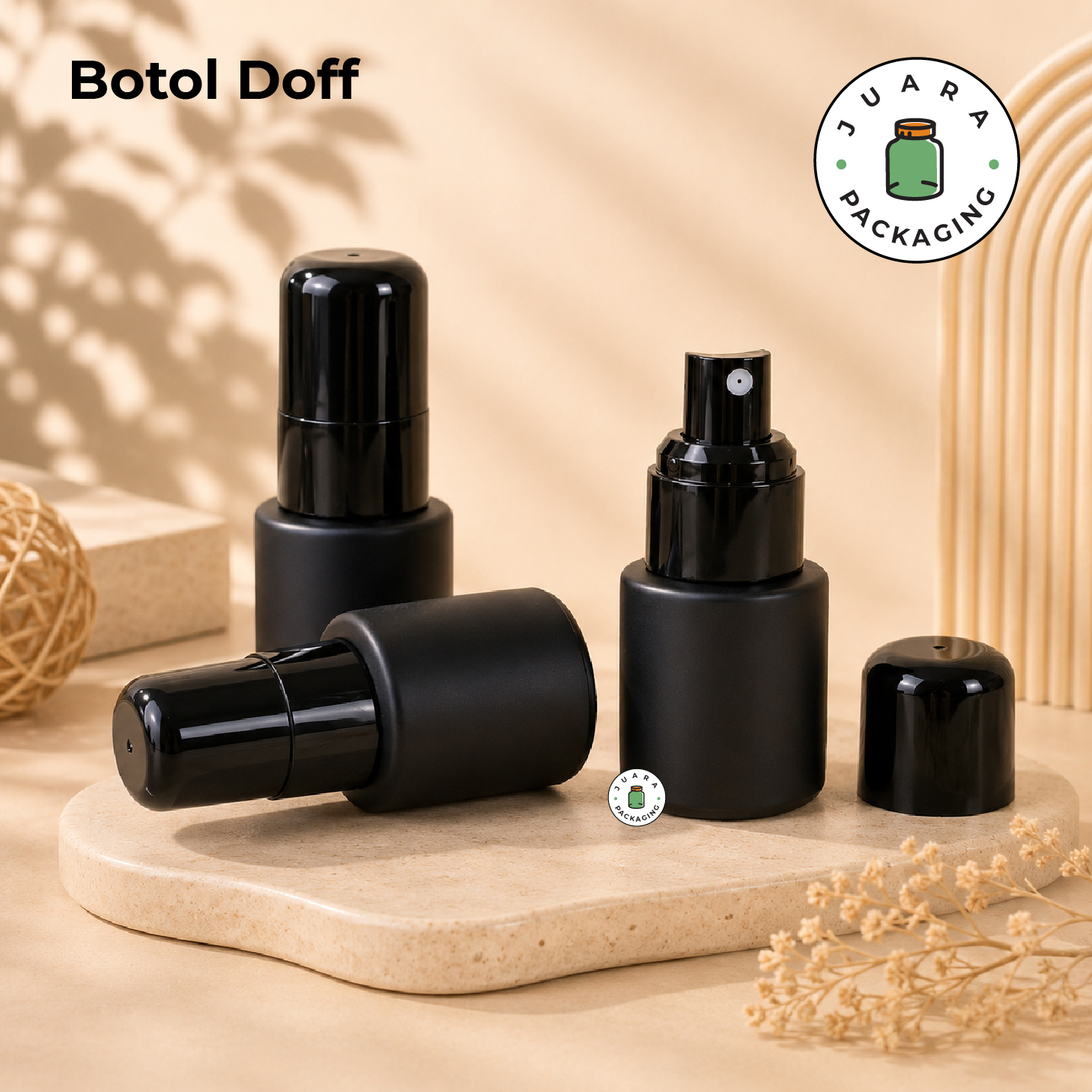 Botol Kaca Hitam Tutup Spray Hitam Tutup Hitam - 20ml - Image 5