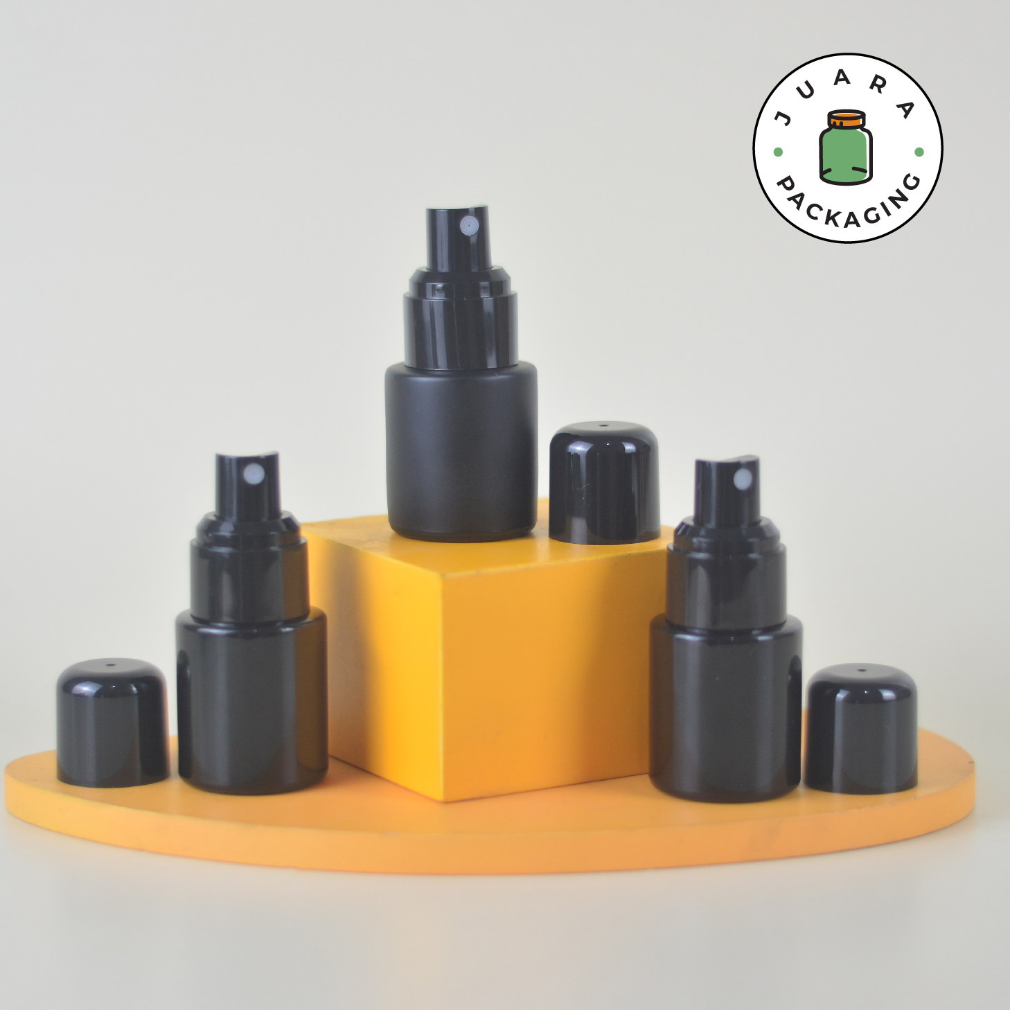 Botol Kaca Hitam Tutup Spray Hitam Tutup Hitam - 20ml - Image 3