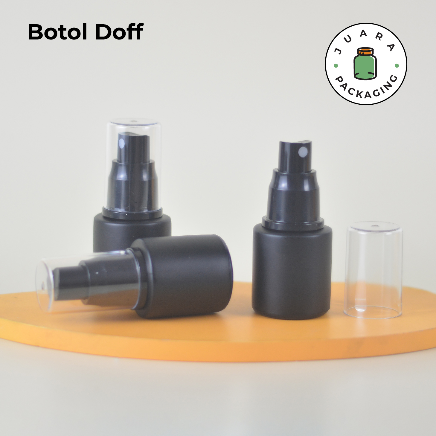 Botol Kaca Hitam Tutup Spray Hitam Tutup Silinder - 20ml - Image 3