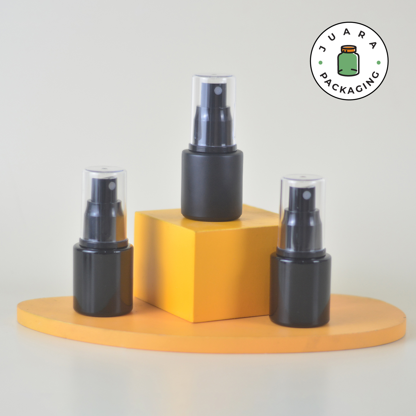 Botol Kaca Hitam Tutup Spray Hitam Tutup Silinder - 20ml - Image 7