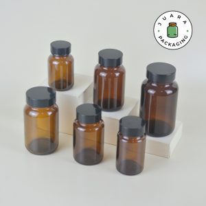 Botol Kaca Amber - 60 ml 75 ml 100 ml 120 ml 150 ml 200 ml