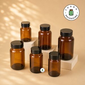 Botol Kaca Amber - 60 ml 75 ml 100 ml 120 ml 150 ml 200 ml