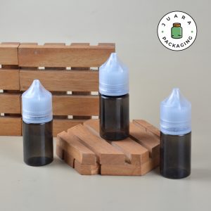 Botol Plastik Chubby Gorila Hitam Tutup Putih - 30 ml