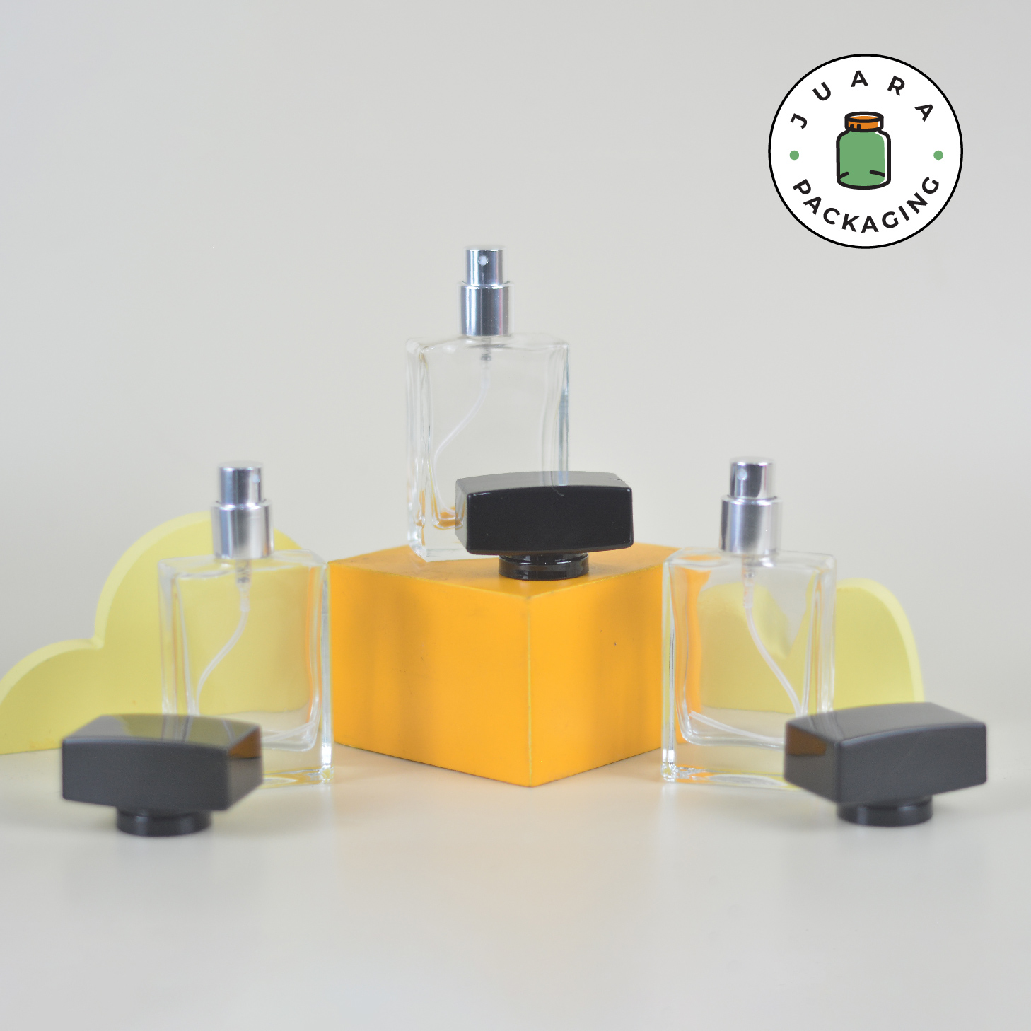 Botol Spray Kaca Tutup Hitam - 30ml - Image 2