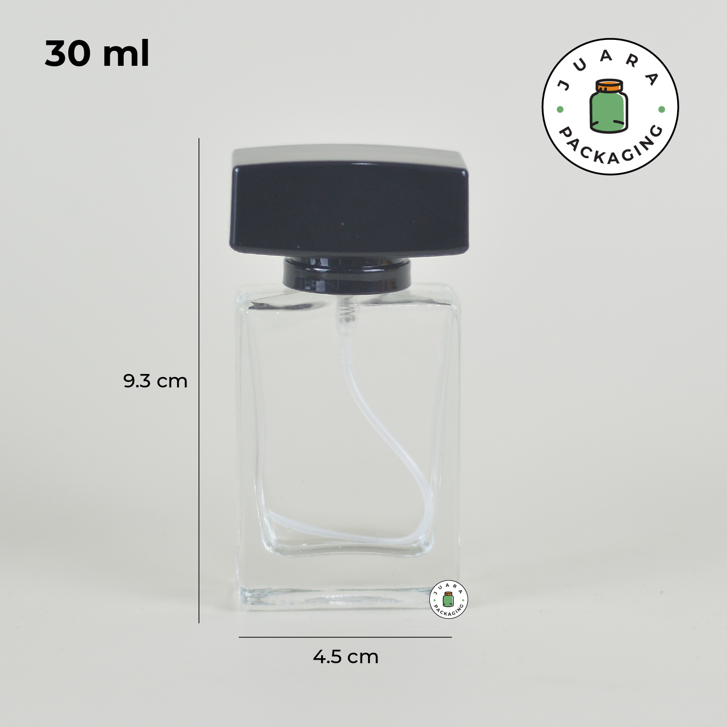 Botol Spray Kaca Tutup Hitam - 30ml - Image 3