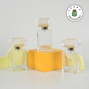 Botol Spray Kaca Tutup Gold Anyam - 30ml