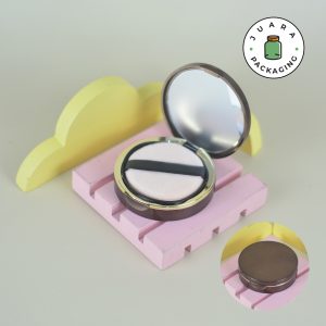 Wadah Bedak Padat Coklat Glossy