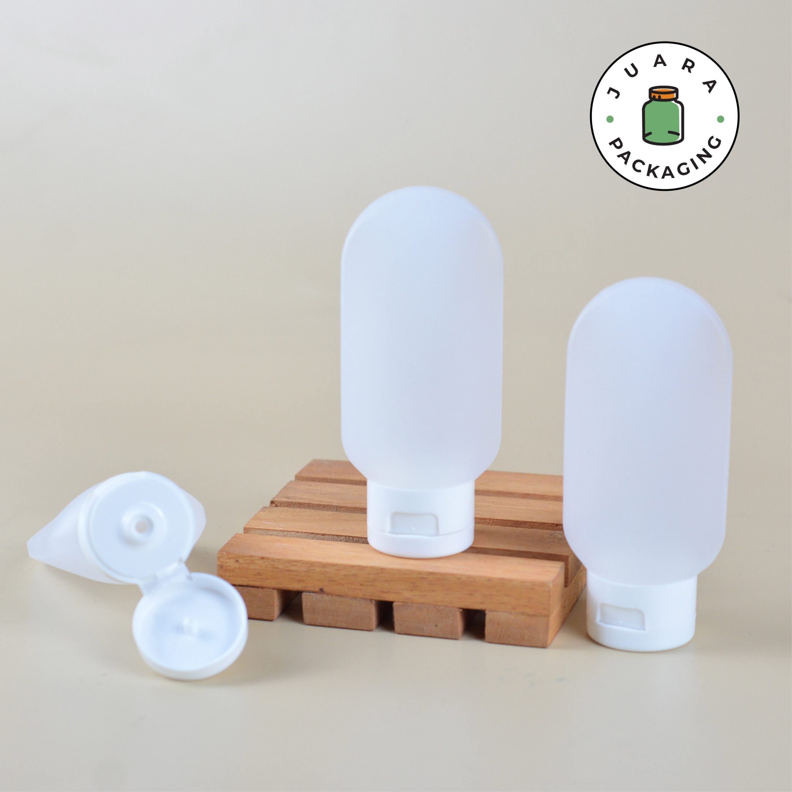 Botol Plastik Fliptop Putih - 60 ml - Image 2