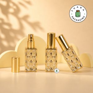 Botol Spray Kaca Motif Gold - 10ml