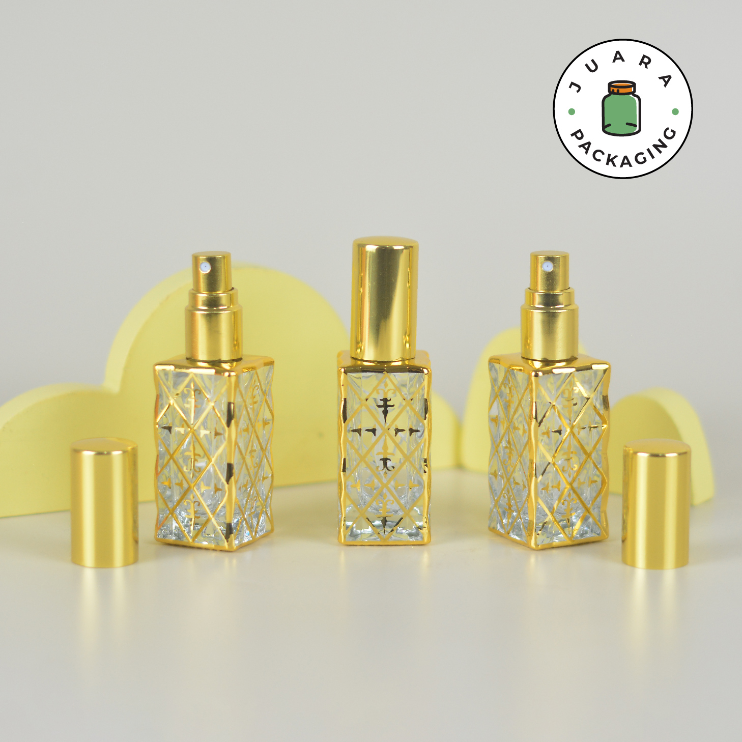 Botol Spray Kaca Motif Gold - 10ml - Image 2