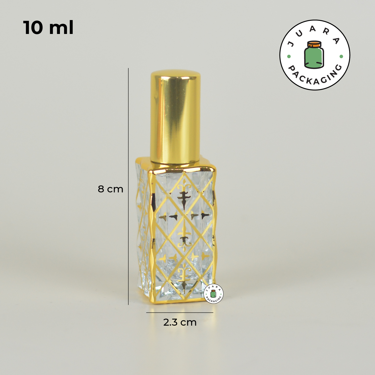 Botol Spray Kaca Motif Gold - 10ml - Image 3