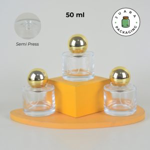 [SEMI PRESS] Botol Parfum Bulat Bening - 50 ml