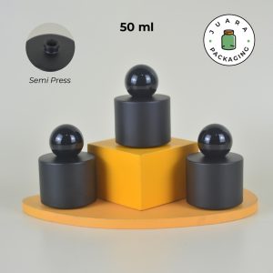[SEMI PRESS] Botol Parfum Bulat Hitam - 50 ml