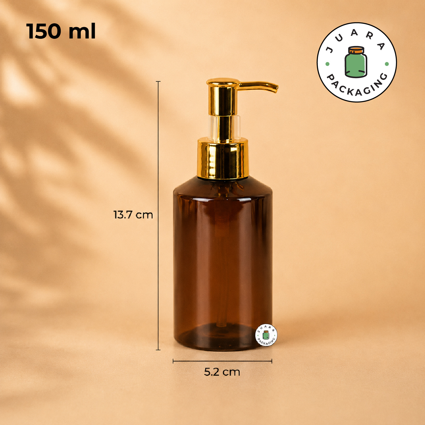 Botol Plastik PET Coklat Pump Gold - 100 ml 150 ml 200 ml - Image 5