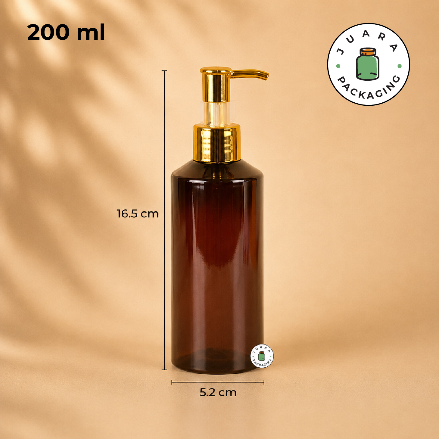 Botol Plastik PET Coklat Pump Gold - 100 ml 150 ml 200 ml - Image 6