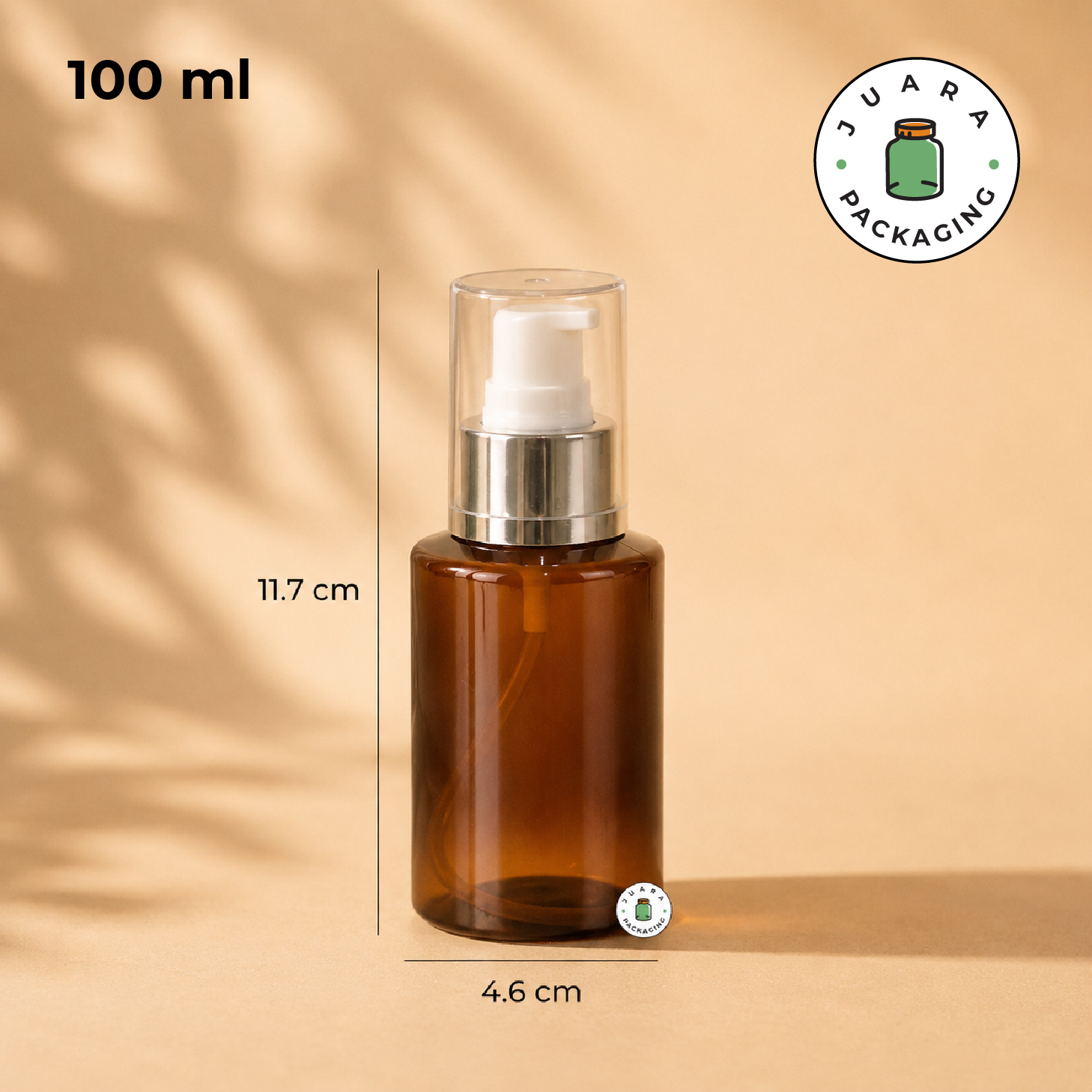 Botol Plastik PET Coklat Pump Putih - 100 ml 150 ml 200 ml - Image 4