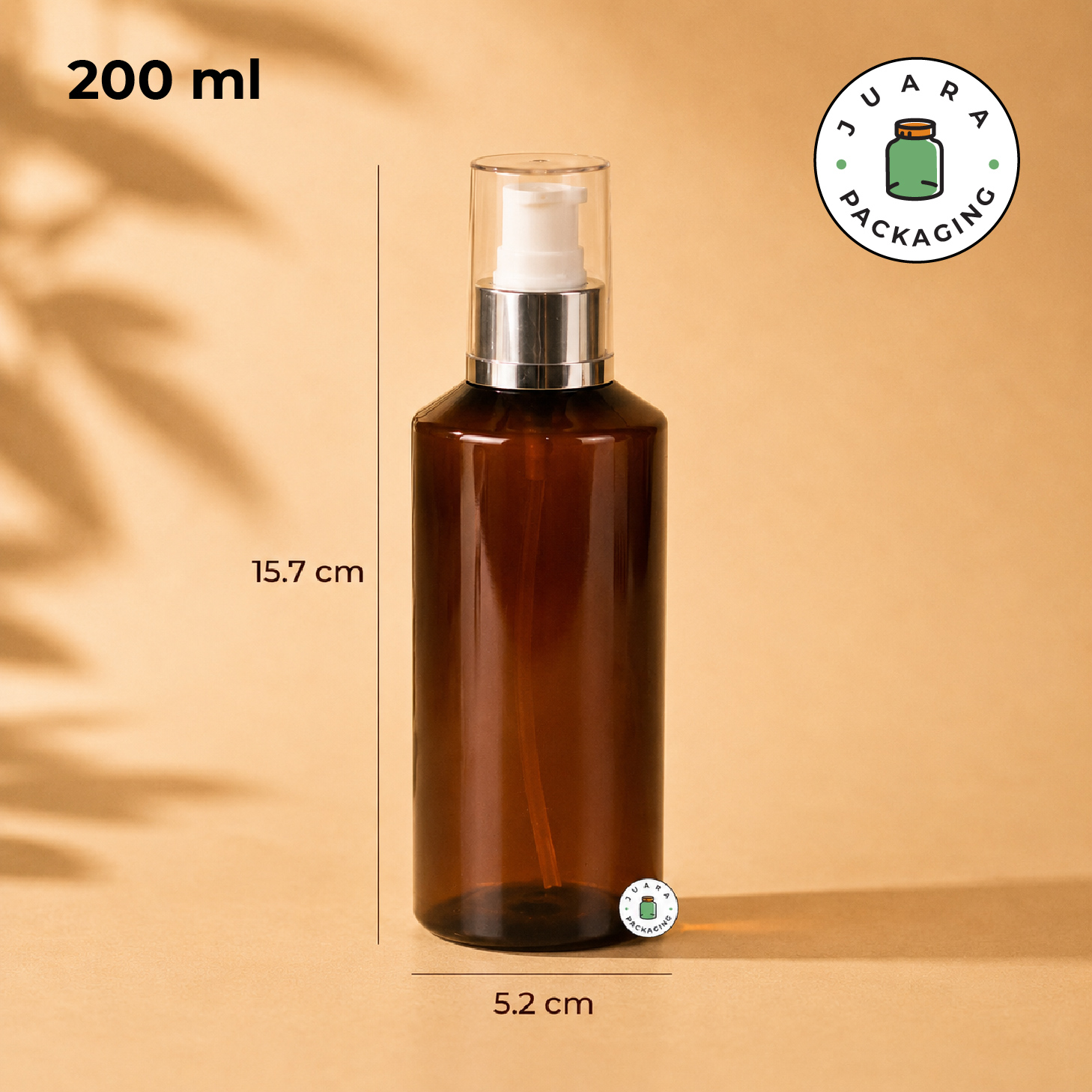 Botol Plastik PET Coklat Pump Putih - 100 ml 150 ml 200 ml - Image 6