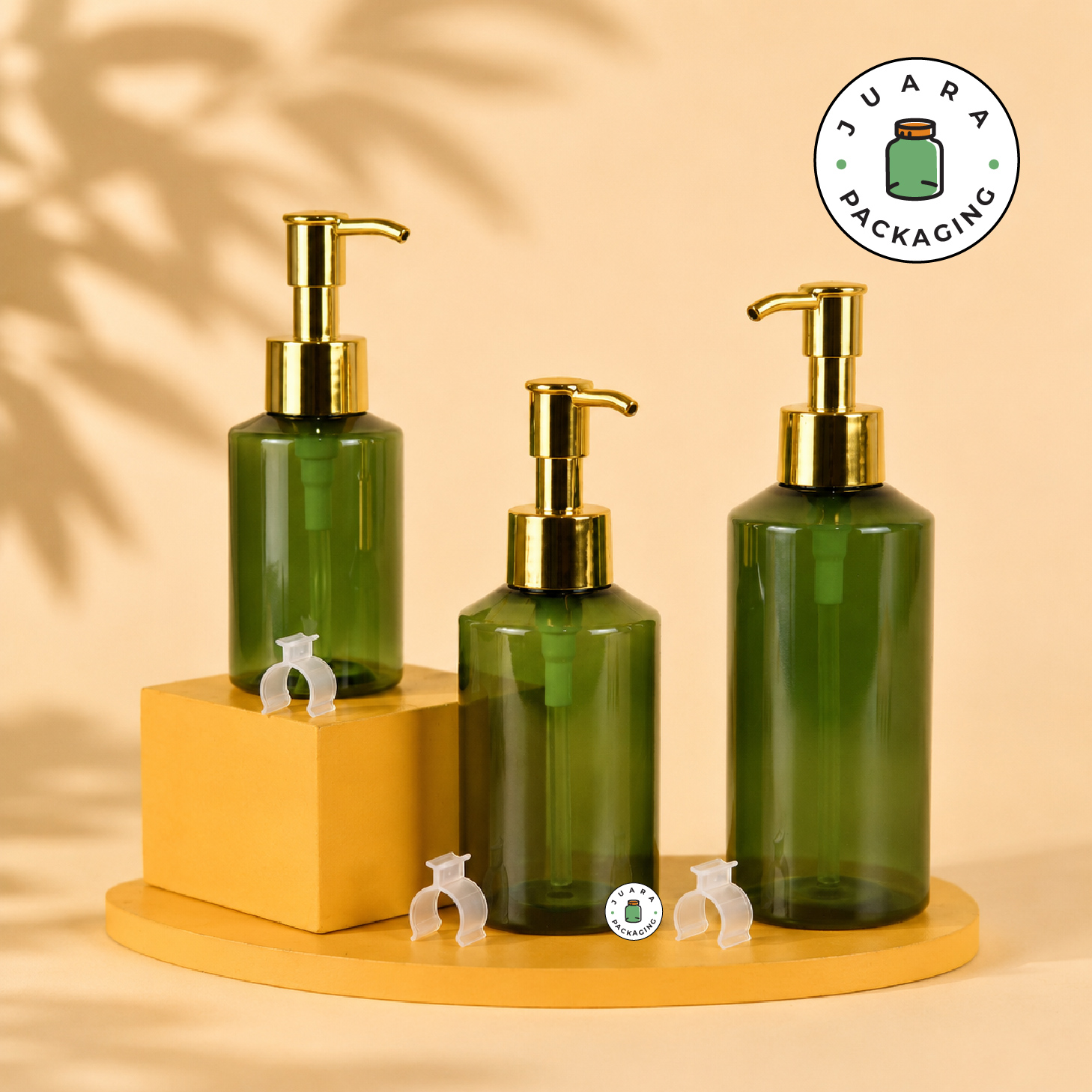 Botol Plastik PET Hijau Pump Gold - 100 ml 150 ml 200 ml - Image 2