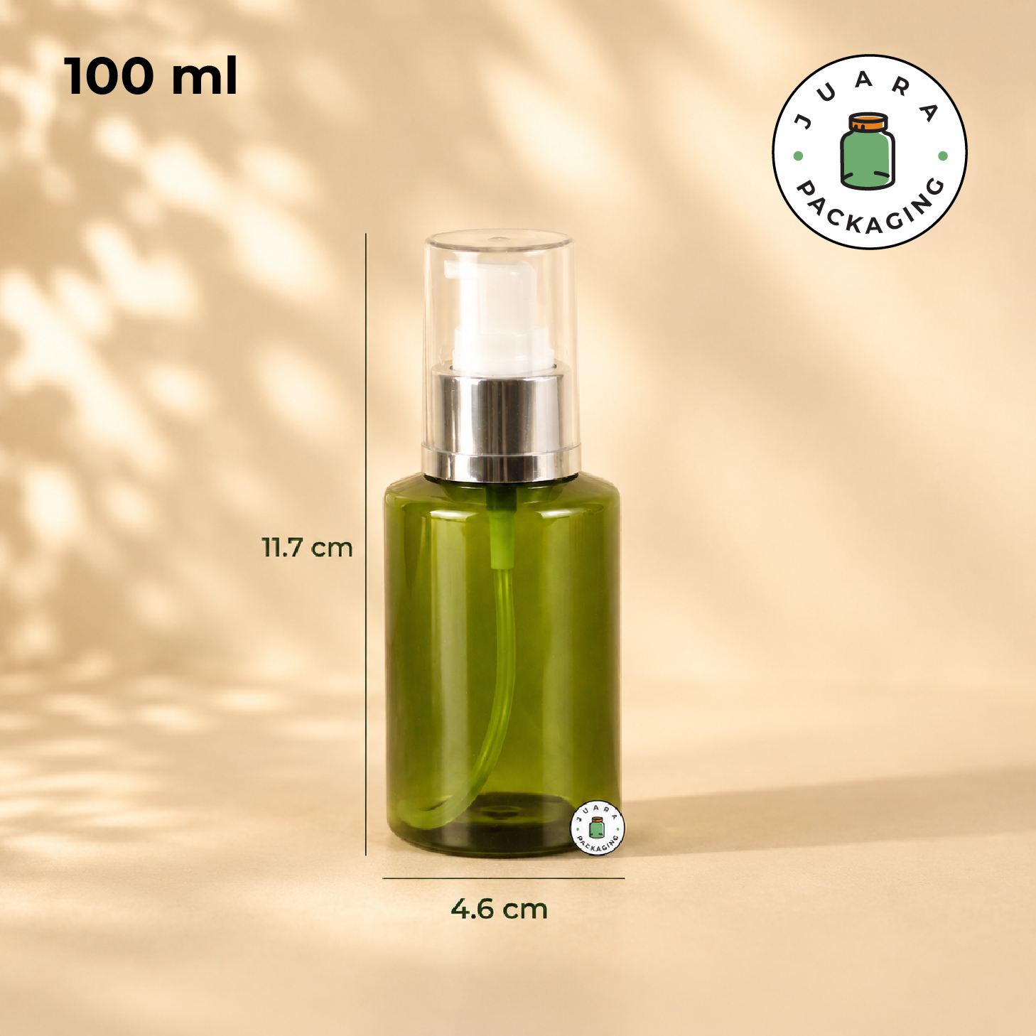 Botol Plastik PET Hijau Pump Putih - 100 ml 150 ml 200 ml - Image 4